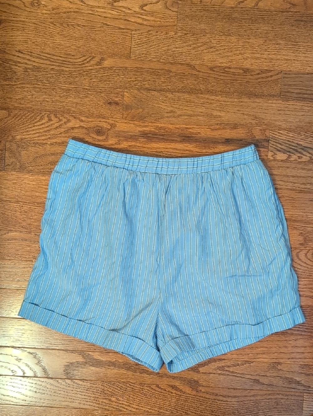 Tuckernuck Light Blue Striped Women’s Bermuda Shorts
